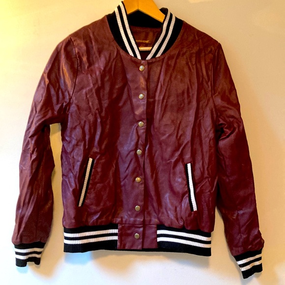 Hive Honey Jackets Coats Cute Vegan Leather Varsity Jacket